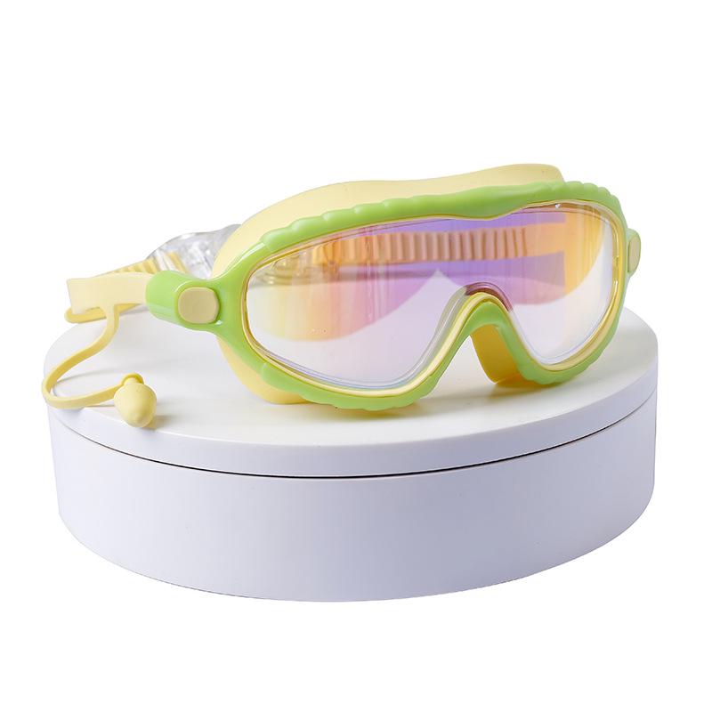 

Kids Large Frame Anti-Fog Swim Goggles with HD UV Protection, Electroplated Design for Boys and Girls жёлтый