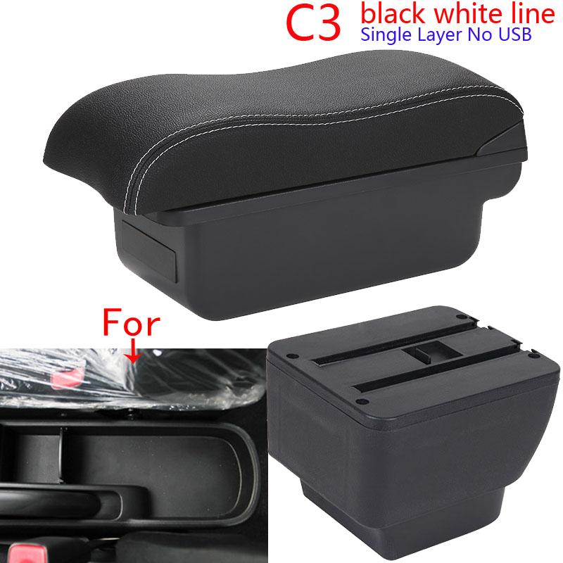 For MAZDA 2 Armrest Box For Mazda 2 Demio Car Armrest Curved Surface Leather Car Storage Box Simple Installation Interior Detail
