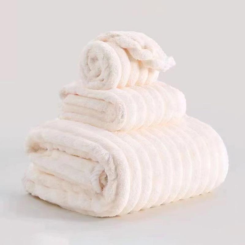 High Quality Jelly Velvet Absorbent Coral Velvet Bath Towel, Household Thickened Non Shedding Plush Set Bathrobe