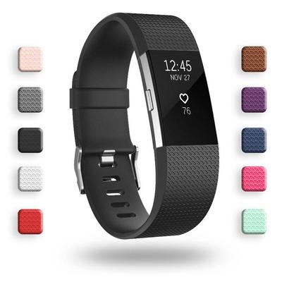 Fitbit Charge 2 Checkered Pattern TPE Sport Replacement Wristband Strap