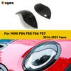 Fiber Glass Glossy Black Car Headlight Eyebrows Cover Front Angry Eyelids For MINI F54 CLUBMAN F57 CABRIO F56 COOPER F55