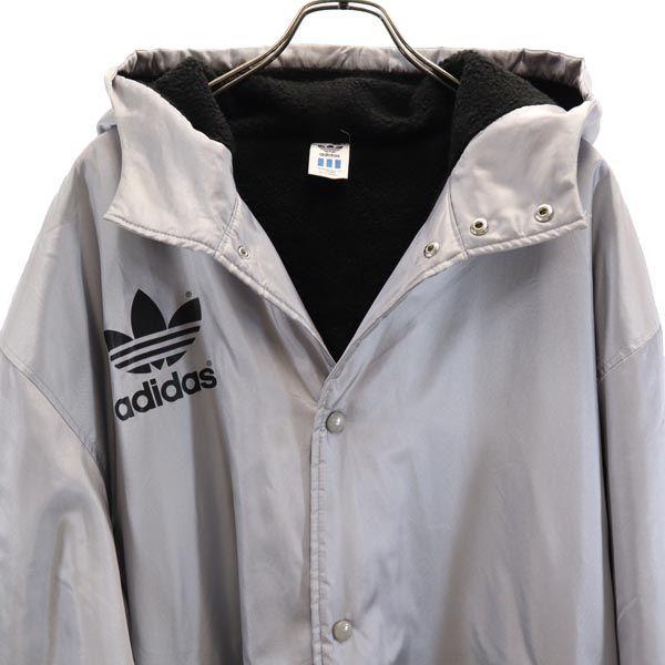 adidas 80s Vintage Descente Bench coat L Silver Back bore Men's Used