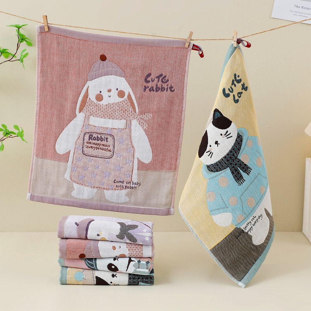 New 34x40cm Large Hand Towel 4 Layer Cotton Gauze Decorative Pure Cotton Dish Cloth Quick Dry Kitchen Towel Home Restaurant
