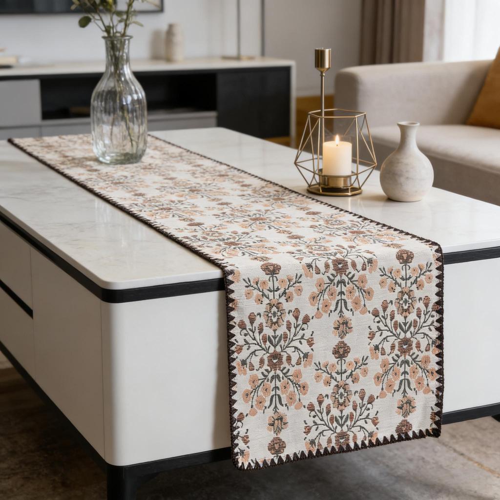 Nordic Home Style Decorative Cotton Linen Table Mat Dining Table, TV Cabinet and Center Table Decor Washable Table Runner