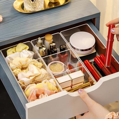 Drawer Organizer Multi-grids Stackable PS Beauty Accessories Drawer Tray Divider Office Supplies
