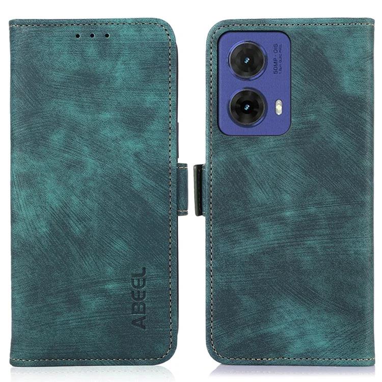 

ABEEL For Motorola Moto G85 5G Case Magnetic Clasp Leather Phone Cover - Green