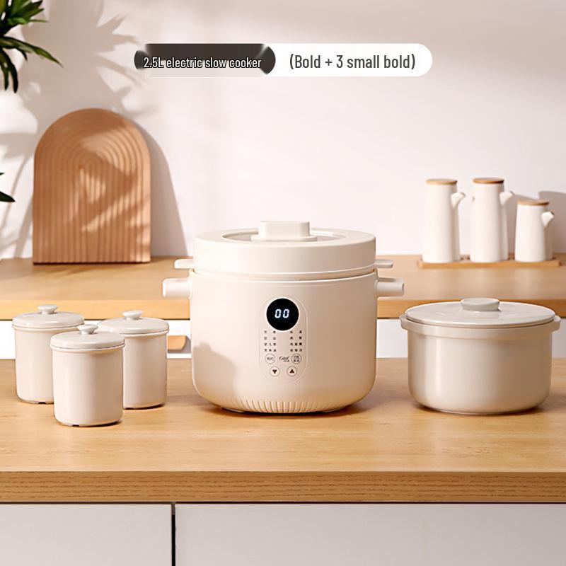 3L Multi-Function Electric Ceramic Stew Pot with Timer for Healthy Cooking