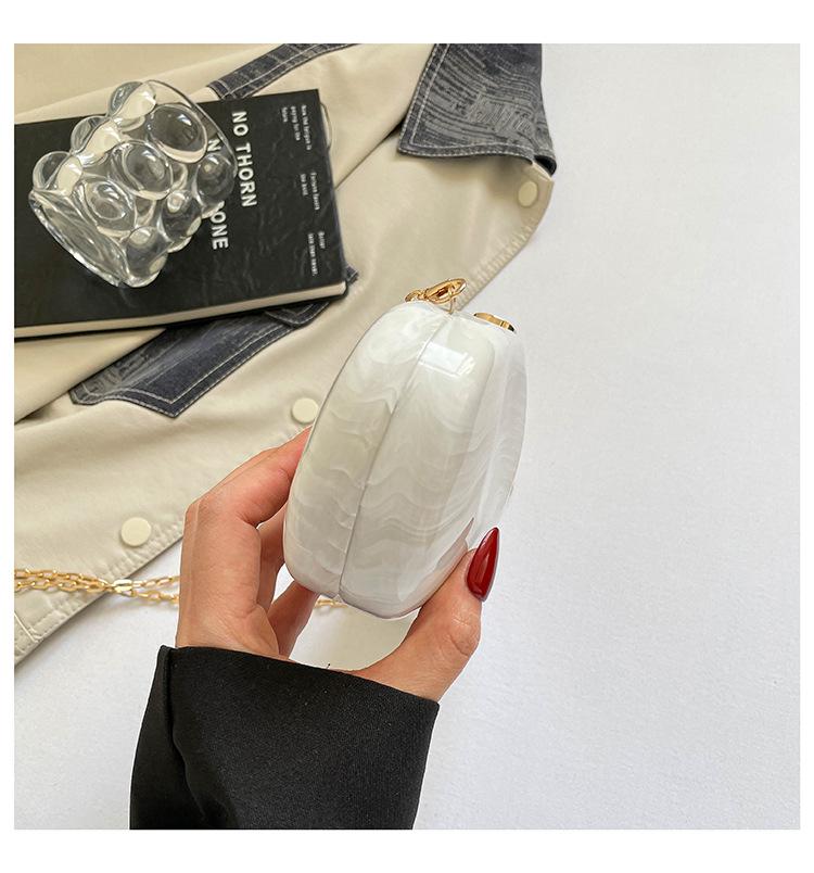 Sac à bandoulière en acrylique perlé effet marbre pour femme 2026