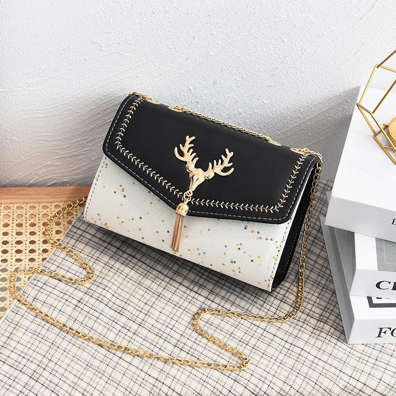 Genți pentru Femei 2025 Primăvară și Vară Nouă Geantă Mică Pătrată Tip Crossbody cu Un Singur Umăr Tendință la Modă All-match Lanț cu Paiete