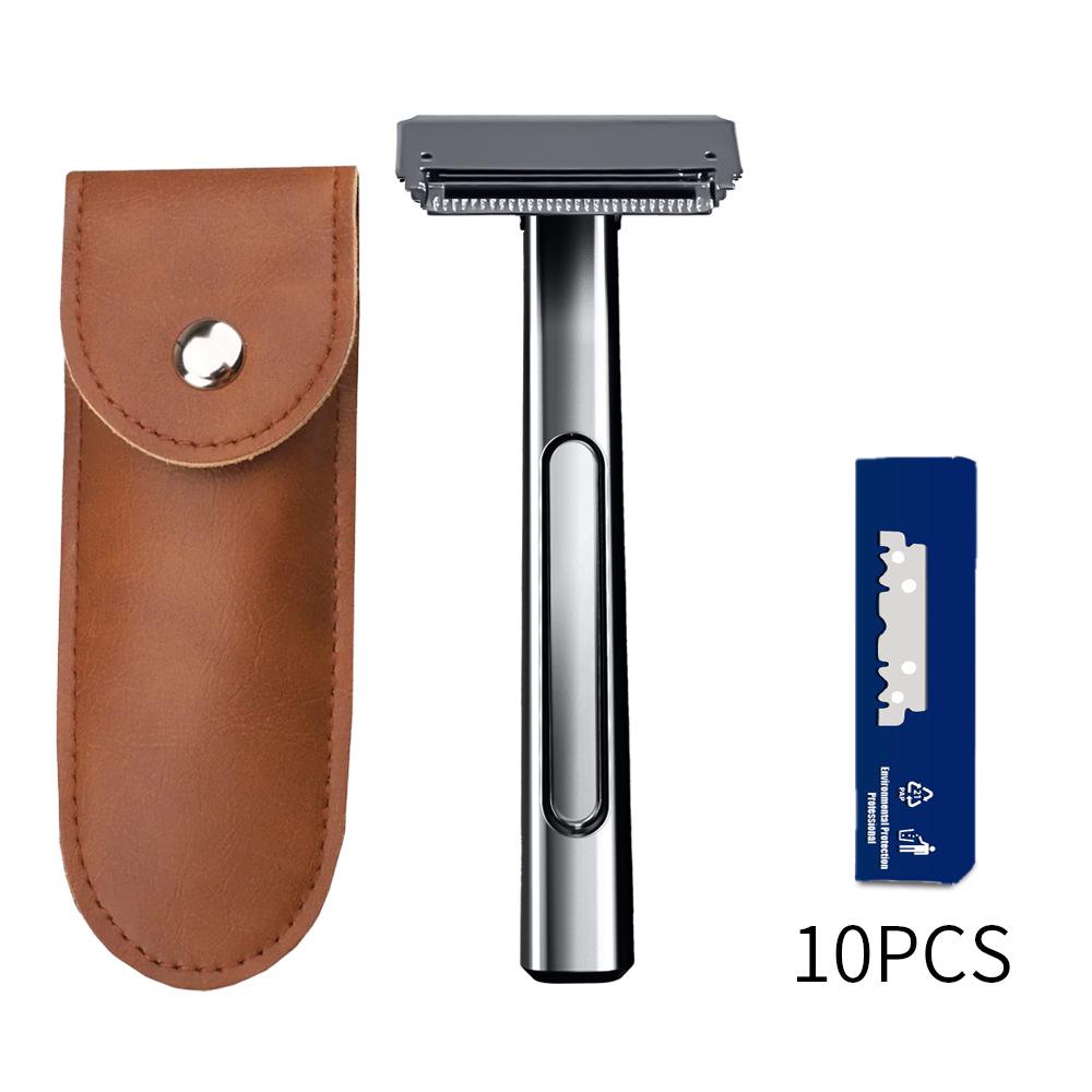 Durable And Safe Jokmae Suspended Blade Thickness Chrome Double-Edged Safety Razor Half Blade Shaver Box For Male Metal Handle Shaving Razor