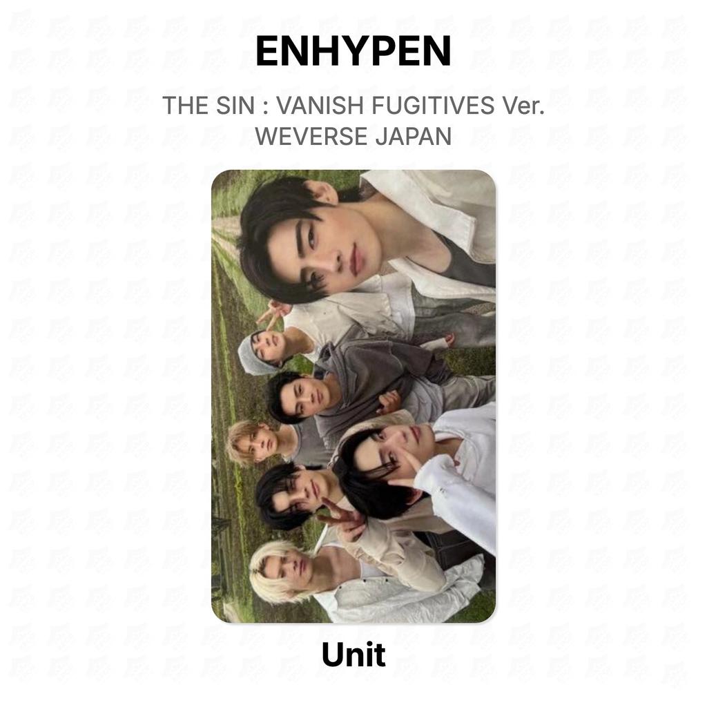 ENHYPEN DIE SÜNDE : VANISH FUGITIVES Version. WEVERSE JAPAN Offizielle Fotokarte