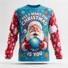 Autumn Winter Christmas Long Sleeved T-shirt Snowman Print Cotton Comfort Tees Funny Xmas Festival Party Top Casual Gift for Men