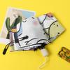 Cartoon Cat Automatic Compact Sun Rain Umbrella