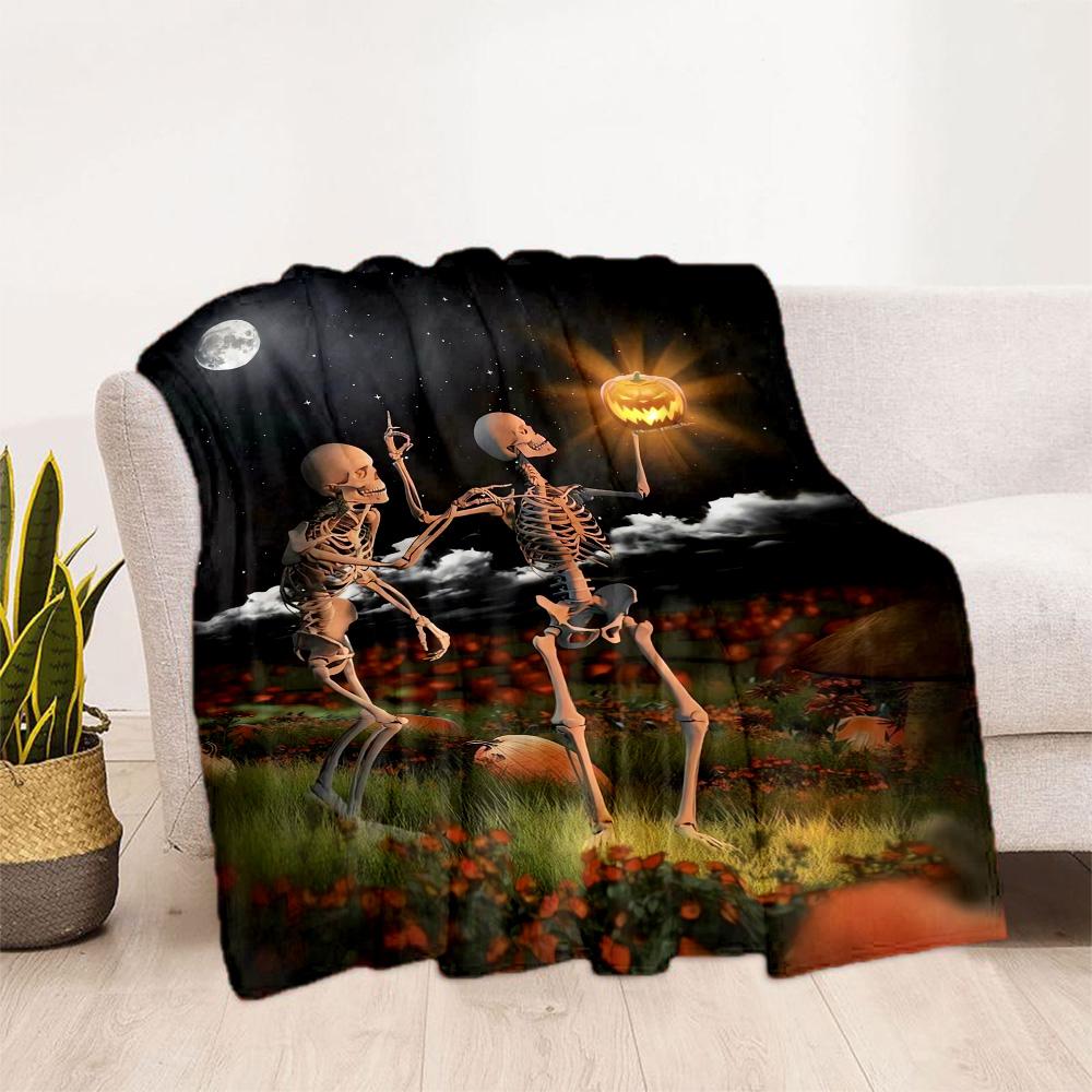 Halloween 36 Blanket Soft Warm Cozy Perfect for Livingroom Couch Bed Four Seasons Multipurpose Digital Print Best Holiday Gift for Friends Family