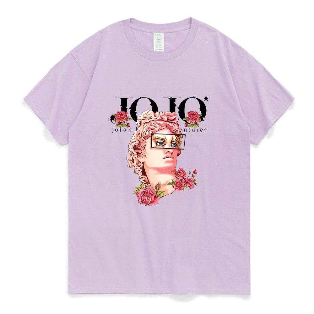 Japansk Jojo Bizarre Adventure Anime T-skjorte Unisex kvinner Kawaii Jojo Grafisk T-skjorte Tenåringer Unisexga Tee Shirt Kortermet Unisex