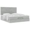 Enjoy a restful night s sleep with this Ottoman bed with mattress in light grey 160 x 200 cm upholstered in velvet