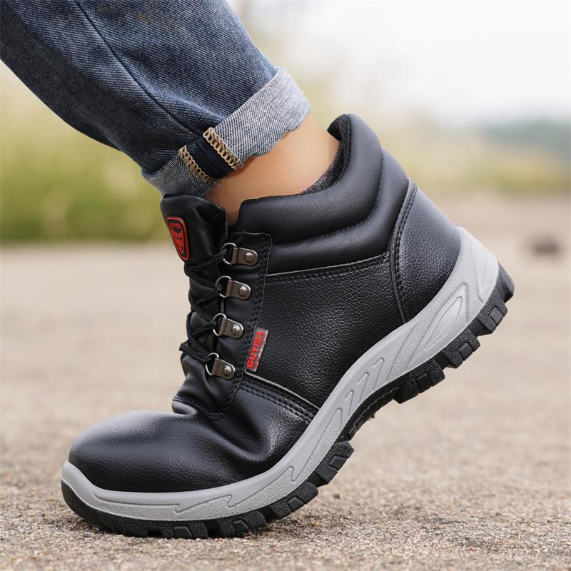 Waterproof  Fashion Men Safety Work Boots Winter Warmth Steel Toe Cap Anti Smashing Male Labor Shoes Footwear Sneakers