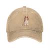 Cavalier King Charles Spaniel Aufdruck Gewaschene Canvas Baseballkappe Klassisches Hundedesign Unisex Verstellbare Mütze für Tierliebhaber