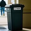 10 Pack Trash Stickers 9 × 3 Inches Vinyl Rectangle Signs Waterproof Self Adhesive Decals for Office Home Waste B Garbage Cans
