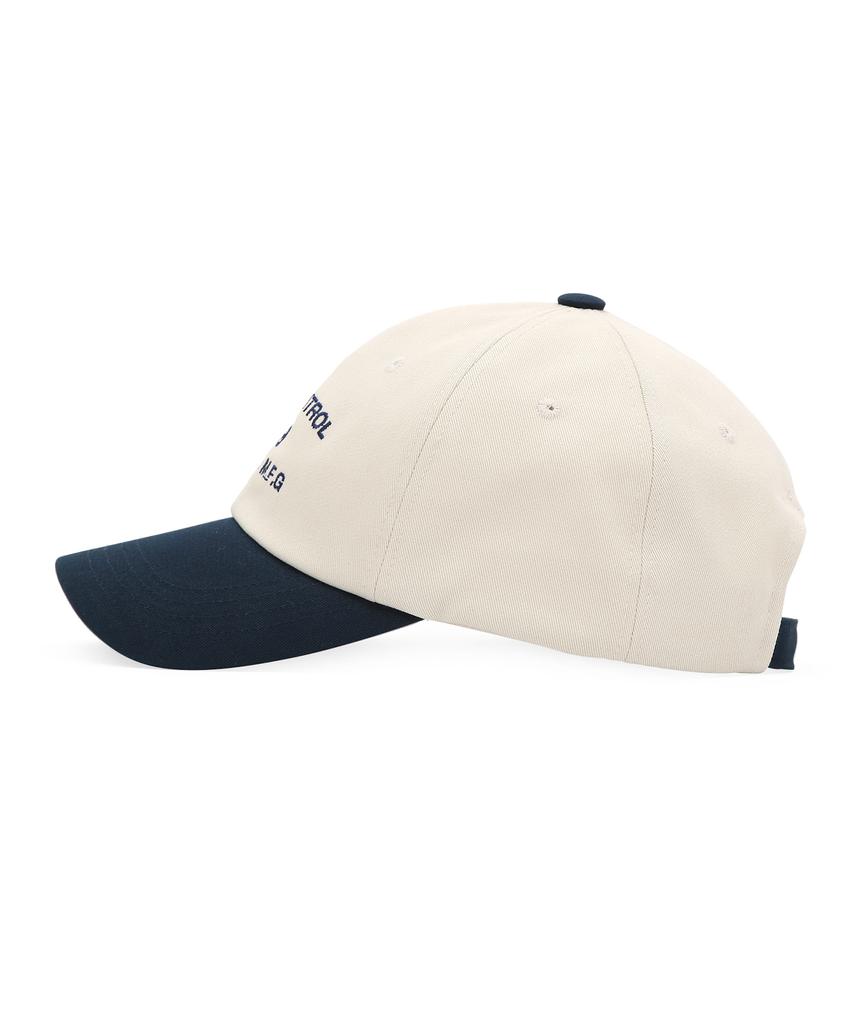 Eondeokeonteulol All-Season Cotton Color Block Logo Soft Top Ball Cap Unisex Baseball Cap College Crew / Authentic B B / Navy