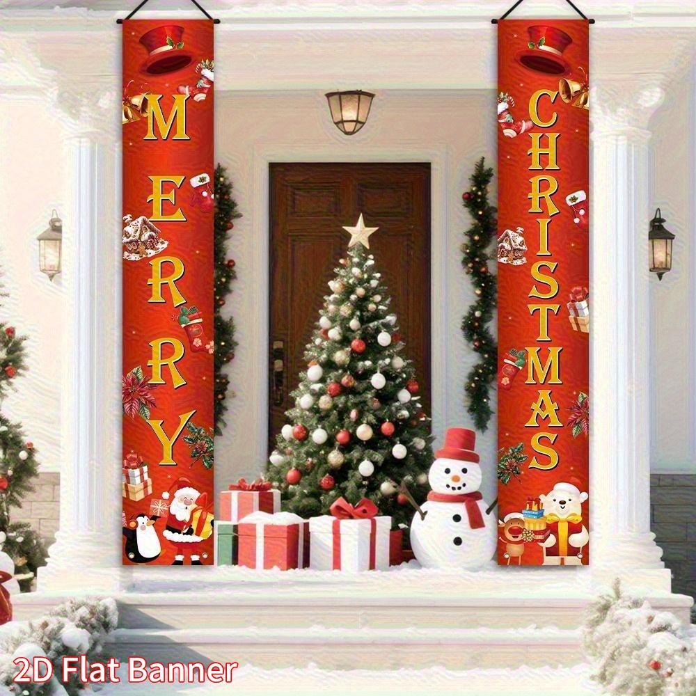 2pcs Christmas & Chinese New Year Calligraphy Photo Booth Traditional Door Coupl #4786