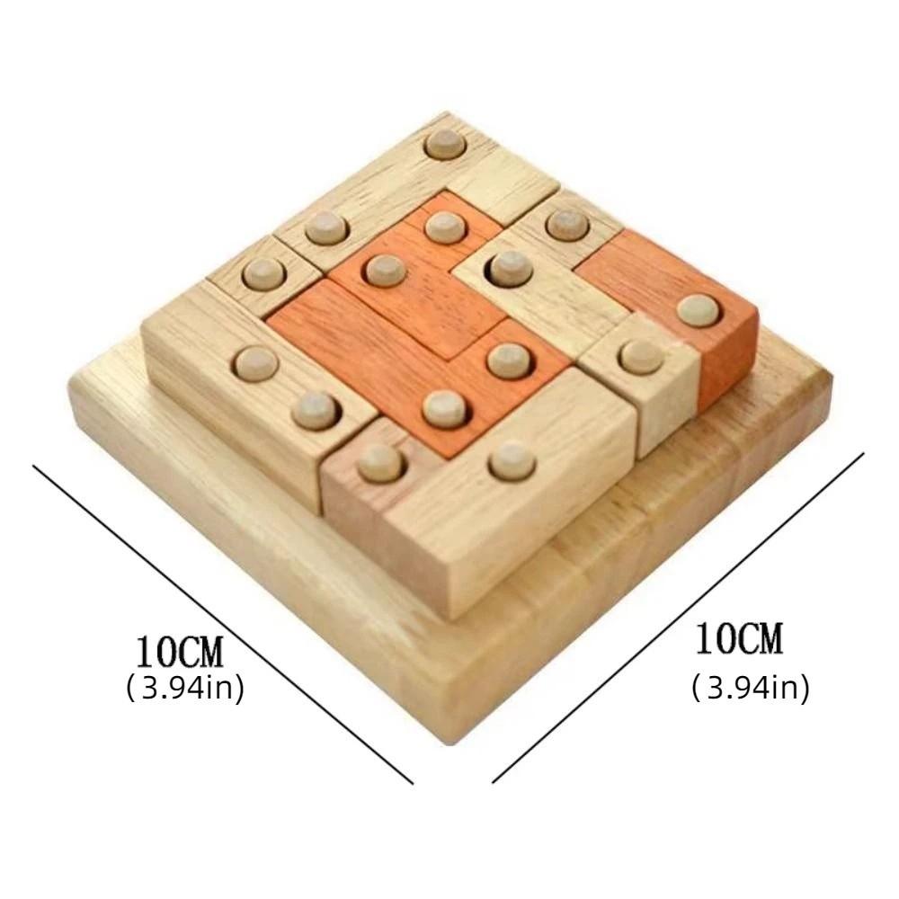 3D Geometric Puzzle Game Assembling 3D Wooden Puzzles IQ Puzzle Mind Brain Teaser  Kids Gifts