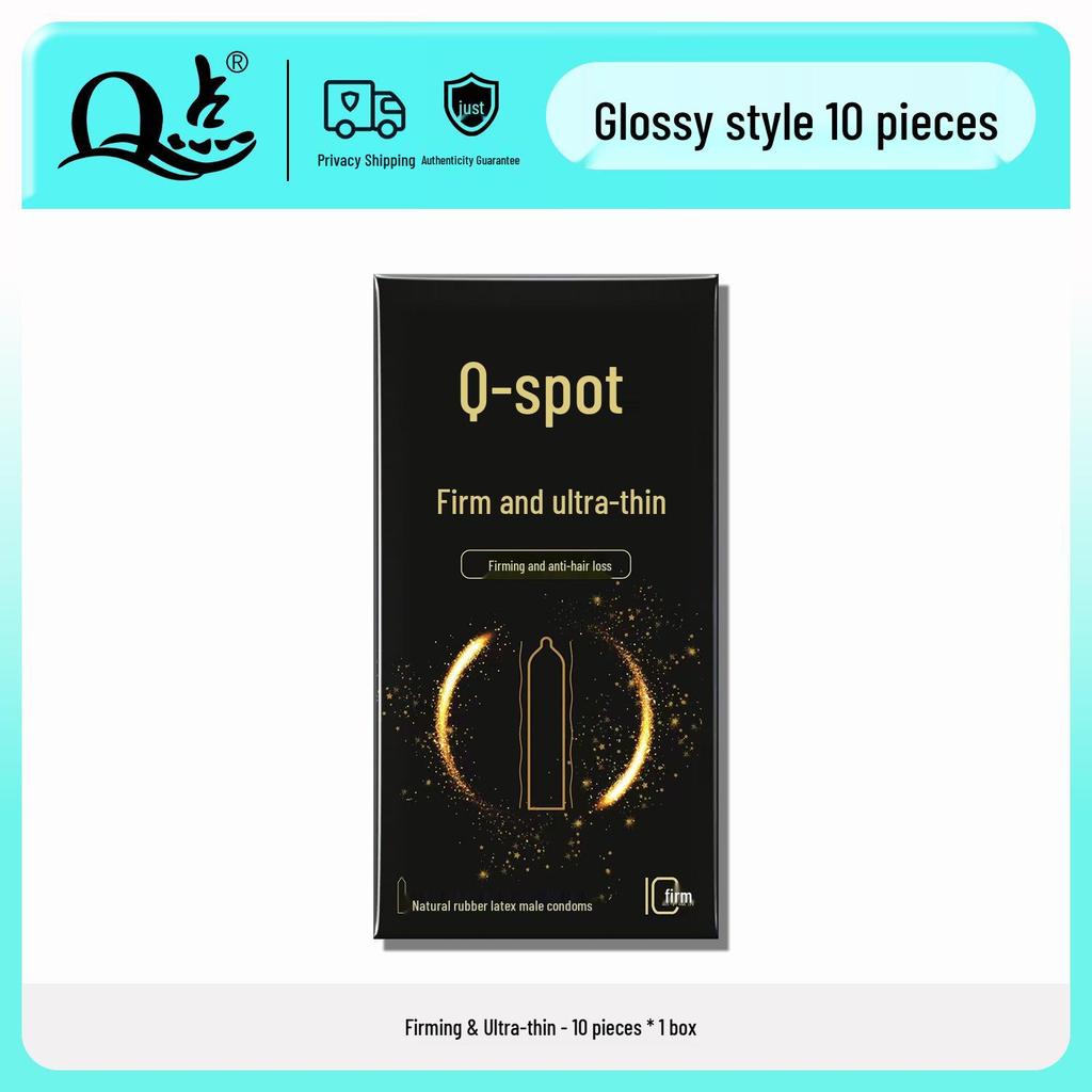 Q Point Ultra-Thin Lubricated Condoms - 10 Count Moisturizing & Safe for Adult Family Planning