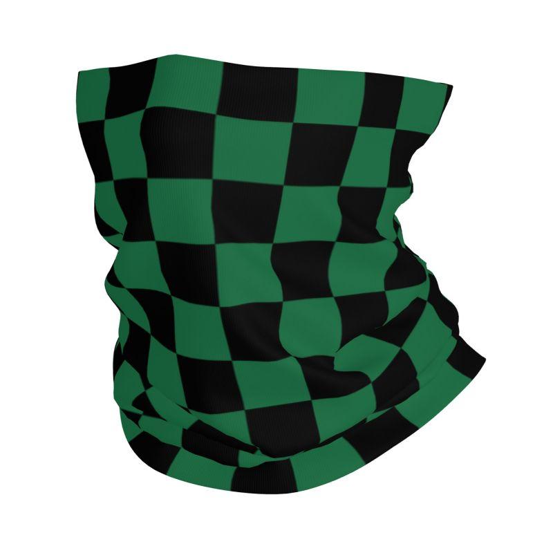 Geometric Checkered Plaid Pattern Bandana Neck Warmer Women Men Winter Hiking Camping Tube Scarf Gaiter Motorcycle Face Cover
