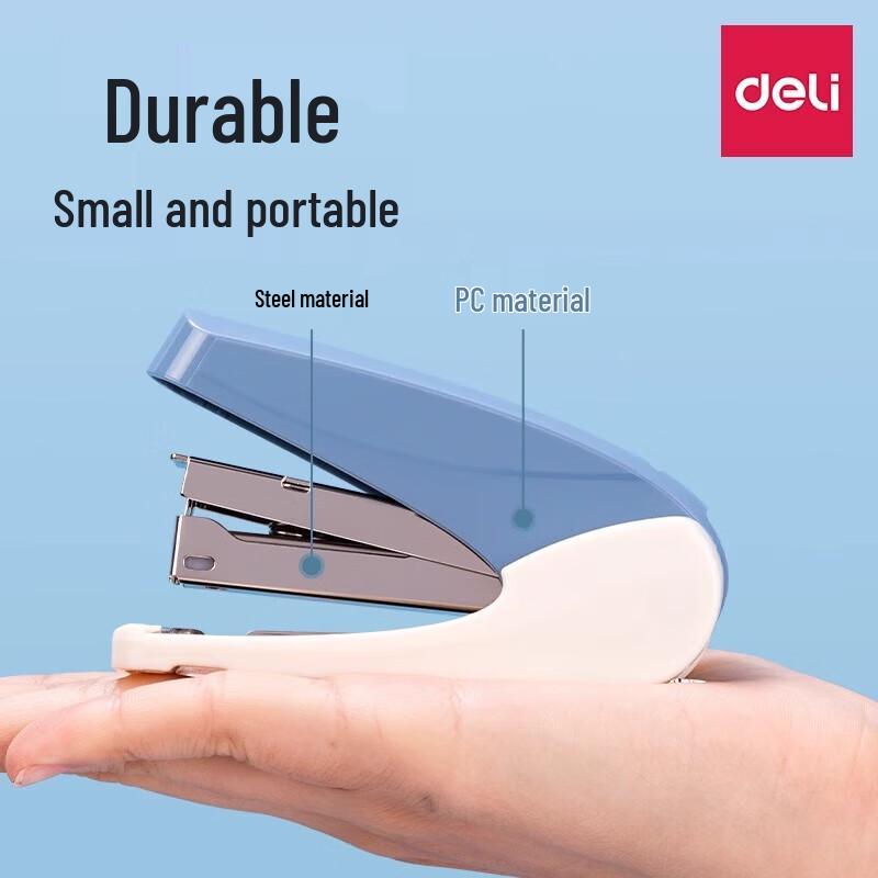 Deli 0367 Compact Effort-Saving Stapler (2-Pack)