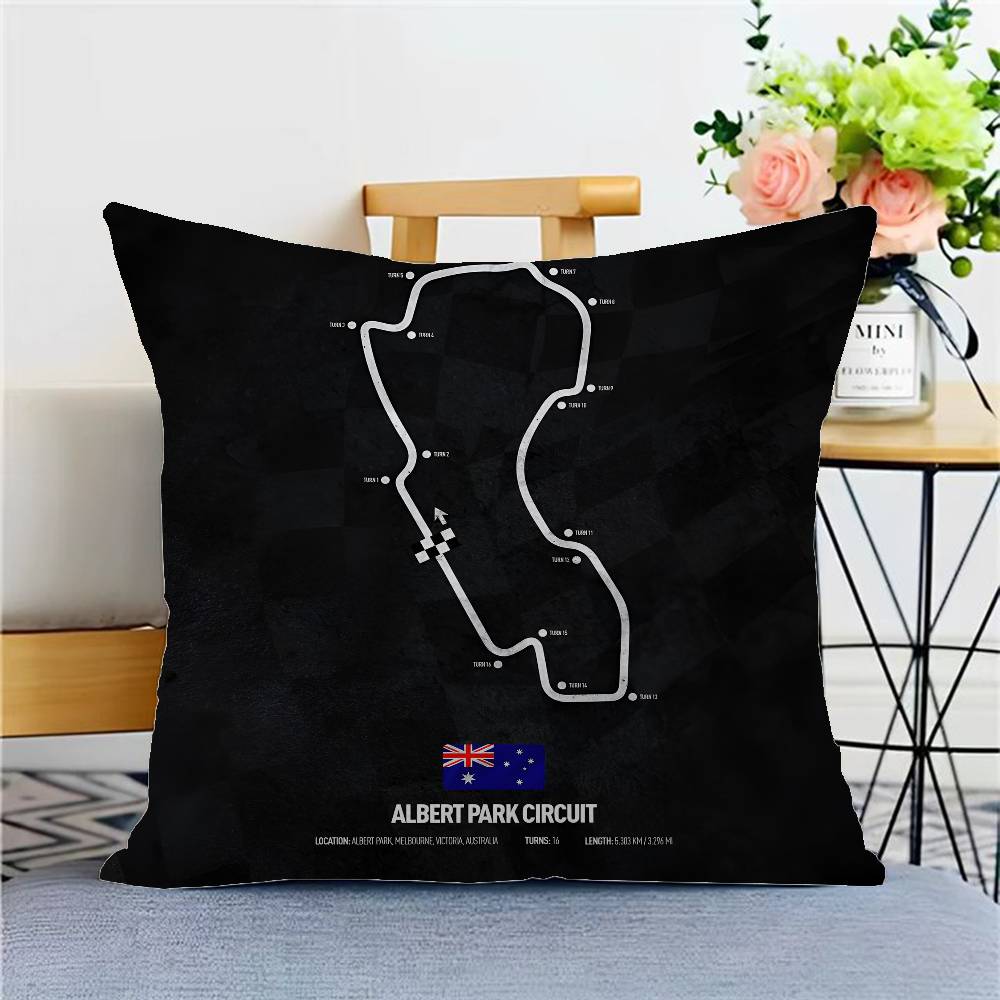 F1 Track Personalized Pillow Cover Kids Bedroom Wild Party Decor Pillowcase Kid Birthday Shower Gift