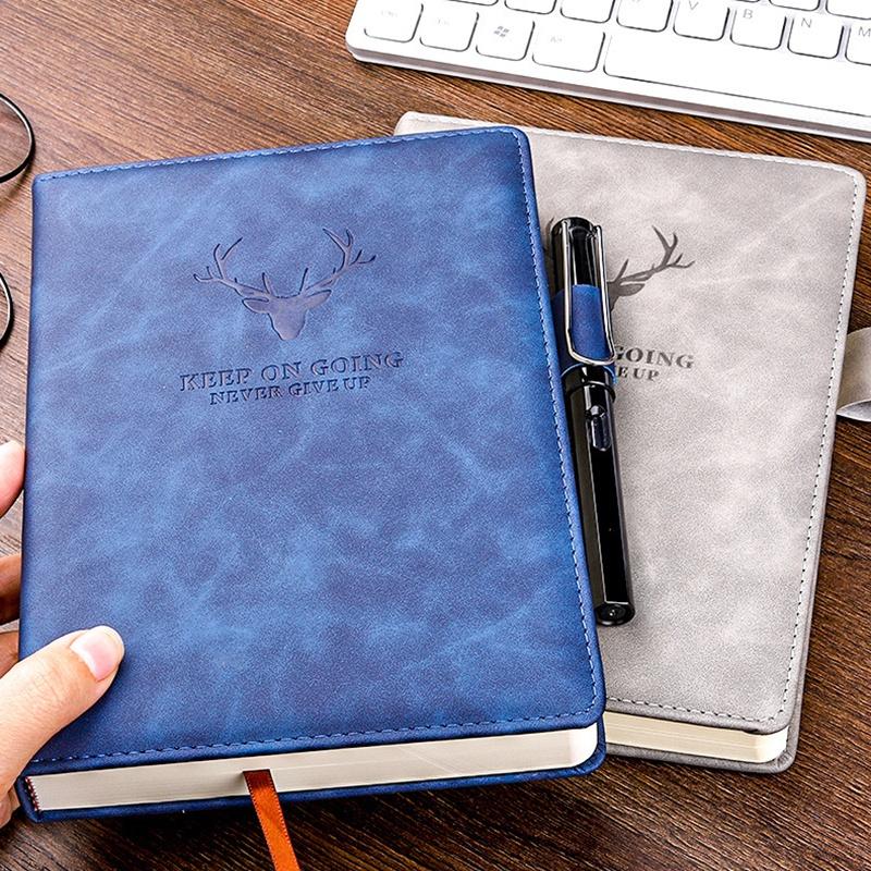 360 Seiten Extra dickes A5-Logbuch aus Leder mit Wachsgefühl Tägliches Büroarbeitsnotizbuch Notizbuch Tagebuch Schulbedarf