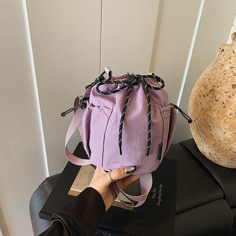 Canvas Bag Female Tide Brand Mobile Phone Bag Leisure Sports Travel Cycling Crossbody Small Bucket Bag