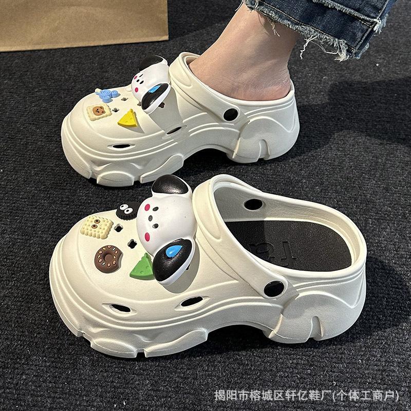 [] Cave shoes sandals women's summer wear heightened thick-soled non-slip beach baotou