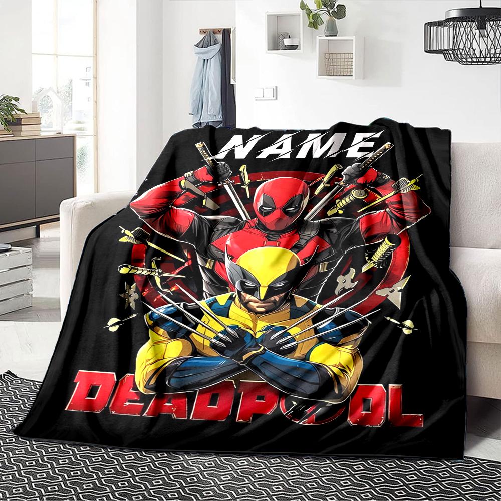 Custom Name "Spider-Man: City Hero" Blanket for Couch & Bed, Plush Cozy Fuzzy Blanket Super Soft & Warm Blankets for Fall and Winter. 0908170