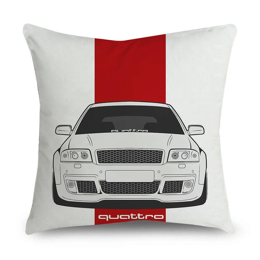 Classic Car Cushion Cover Printed Pattern Sofa Pillow  Home Decor Party  Bedding