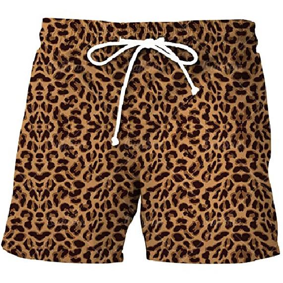 European And American Men'S Summer New 3D Printed Drawstring Loose Sports Shorts Men'S Beach Pants