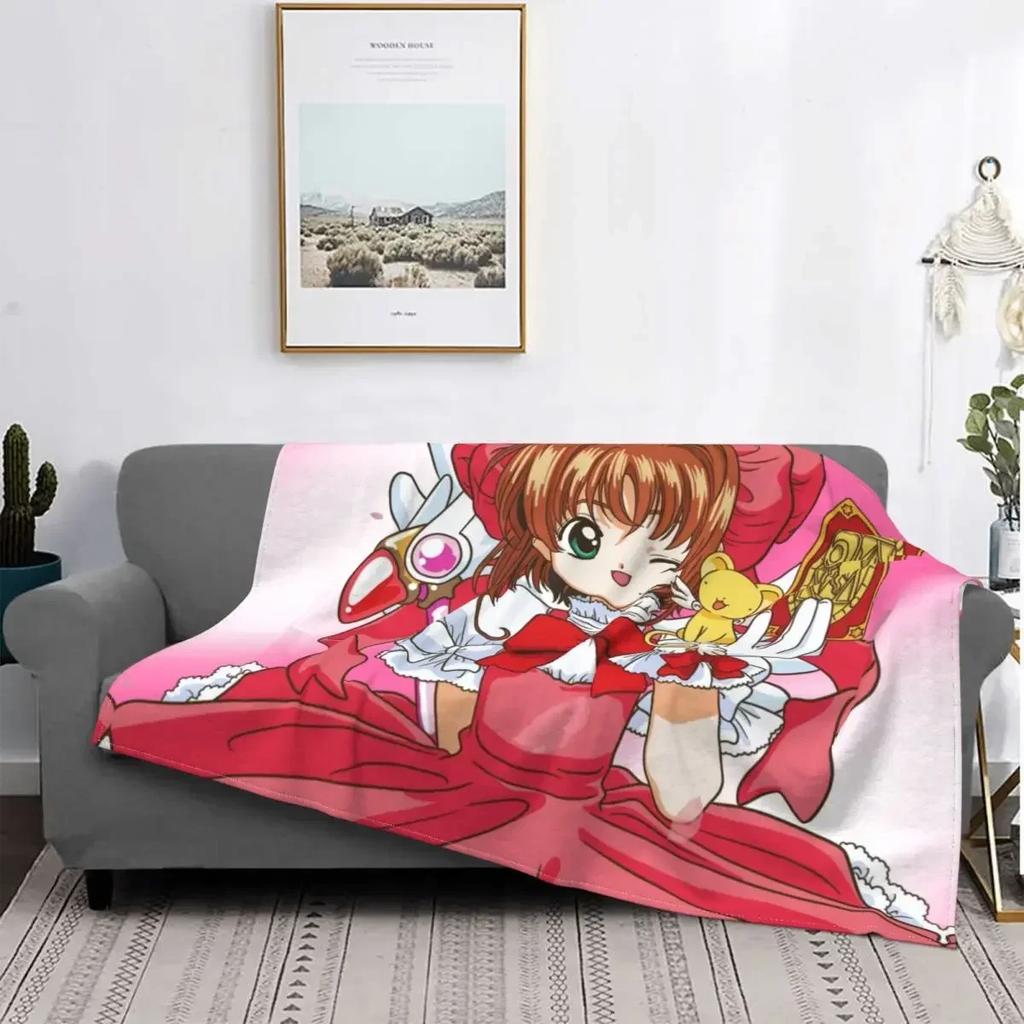 Cardcaptor Sakura dream wand blanket soft flannel fleece warm anime manga throw blankets for car bedroom couch bedspreads