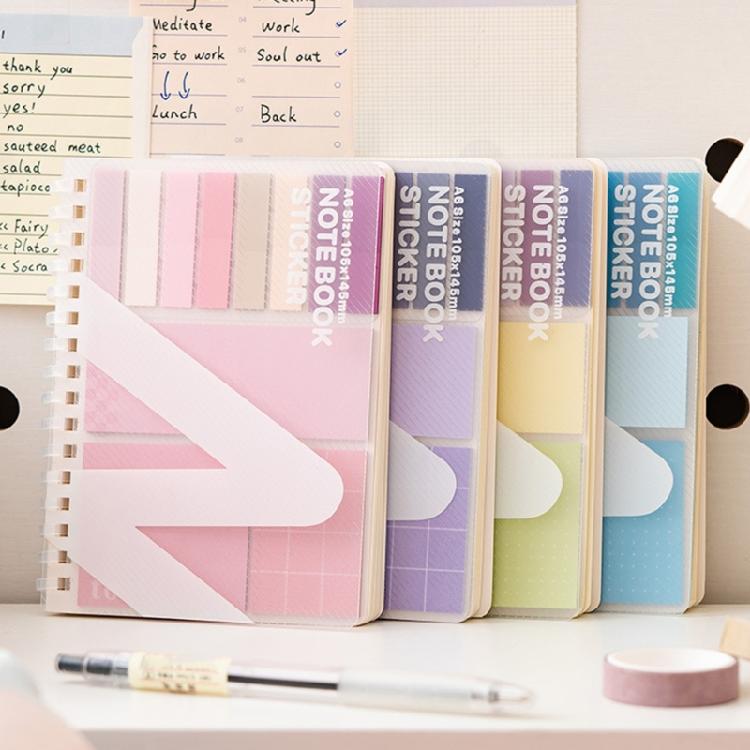 Portable Notebook Memopad With Adhesive Note Colorful Adhesive Index Label For Notebook Planner Office School Supplies