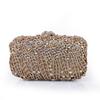 Volle Steine Blume Party Box Clutch Lila/grün Kristall Abendtasche Hochzeit Braut Minaudiere Handtaschen Kette Damen Tasche