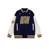 Tide Brand AC Milan Embroidered Leather-Sleeve Versatile Baseball Jacket