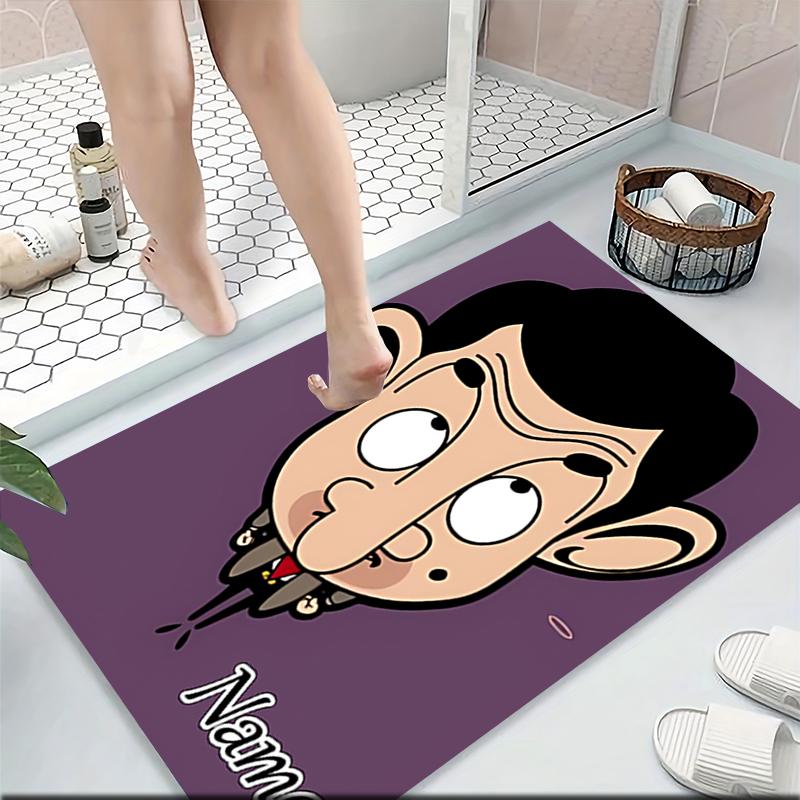 Custom Name Mr. Bean's Adventure Carpet Rug Customizable Soft Washable Anti-Slip Home Living Room Sofa Mats Personalized Rug. 0909292