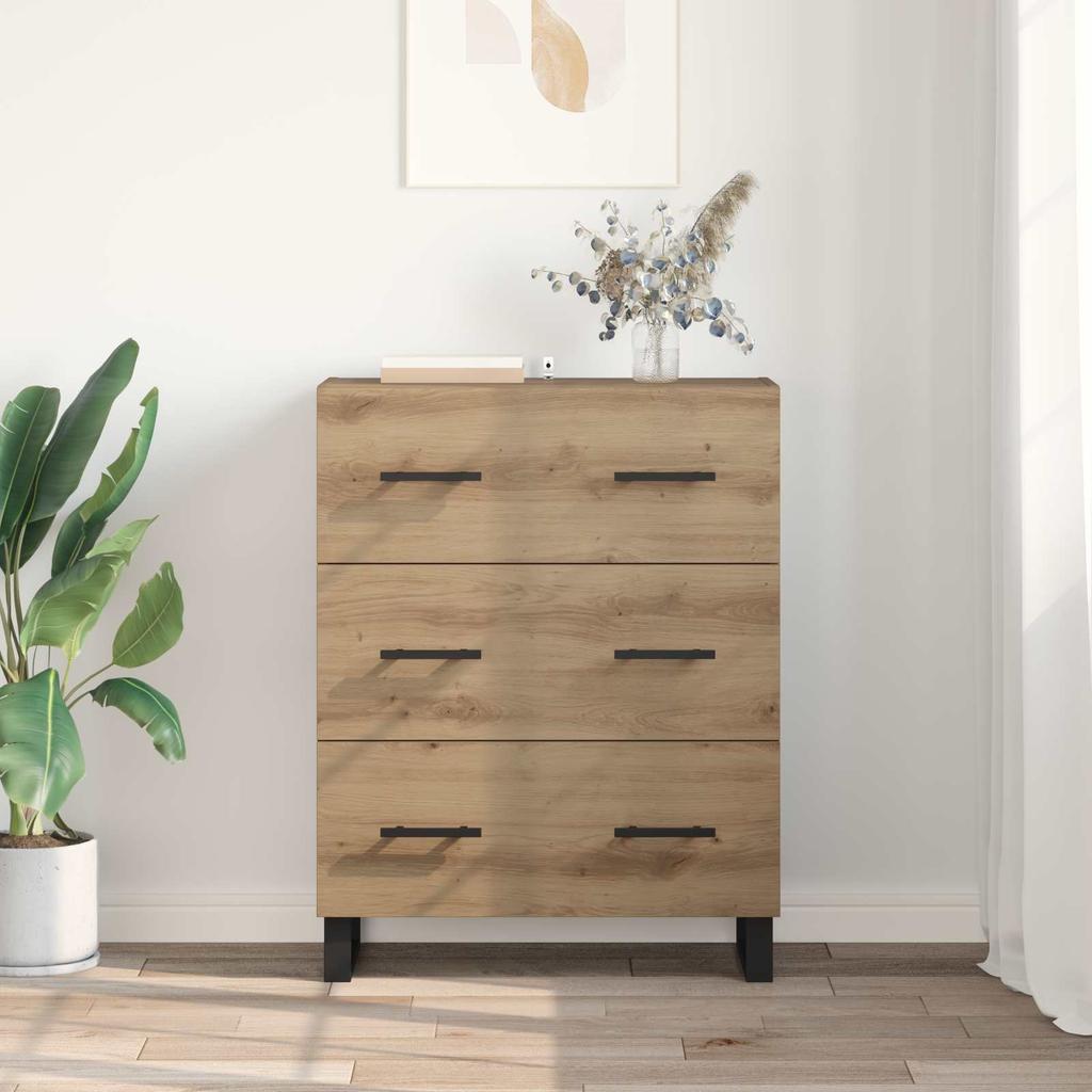 Sideboard Artisan Oak 69.5 x 34 x 90 cm Engineered Wood and Iron