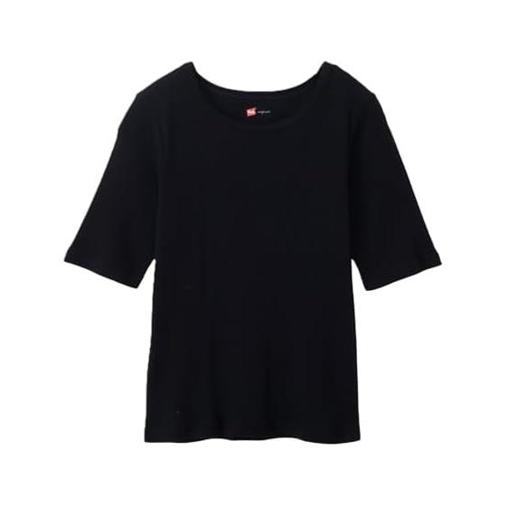 [Haines] Undershirt, Round Neck, 100% Cotton, Round Body, Tagless, Ribbed T-shirt, OE Cotton Rib
