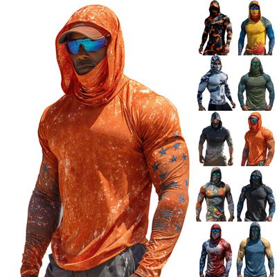 Men's Casual Drop-Shoulder Hooded Long-Sleeve  Shirt