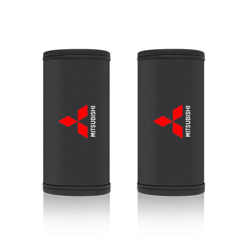 Skórzana Pokrywa Podłokietnika z Logo Samochodu Pokrowce Ochronne na Uchwyt Dachowy Dla Mitsubishi Asx Lancer Outlander Pajero Ralliart Akcesoria Stylizacja Samochodu