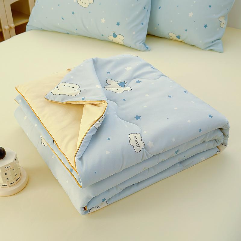 Baby And Toddler Skin Friendly Cartoon Cooling Quilt Pure Cotton Summer Blanket Washable Children's Air Conditioning Quilt