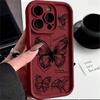 Popular Line Sketch Butterfly Suitable for Apple 11 Matte 13 Protective Case 11promax Mobile Phone Case