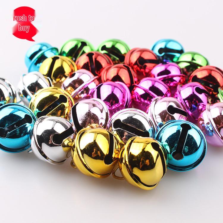 22MM Colorful Vacuum Dog Bell Keychain Pendant - Christmas Metal Pet Bell