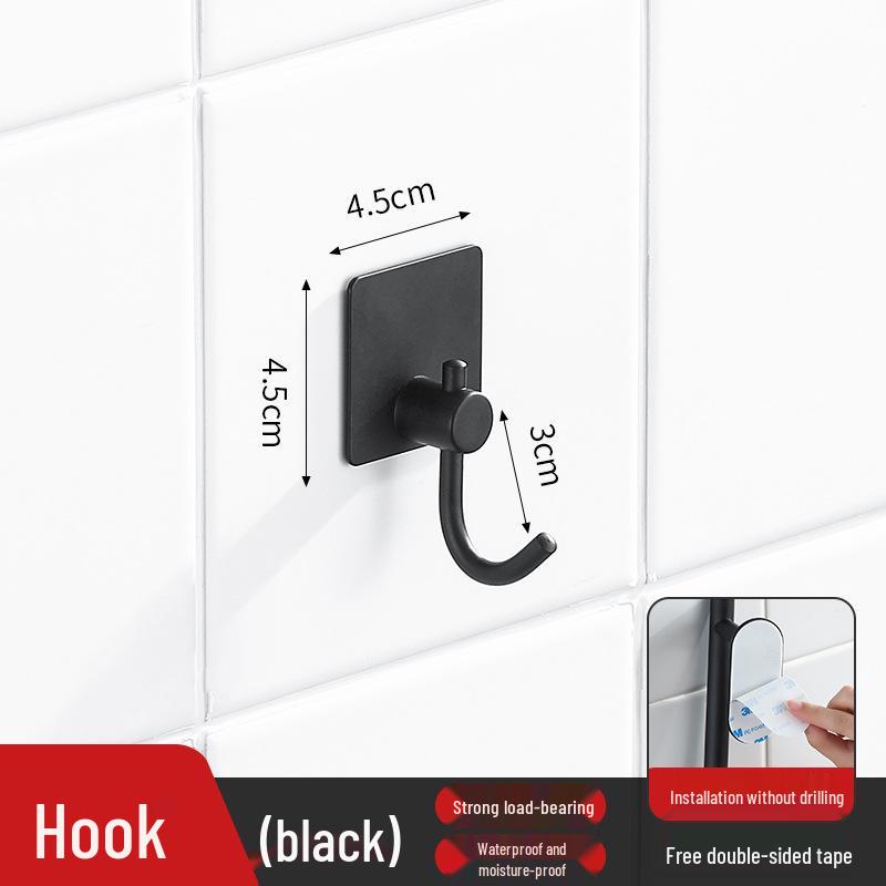 Stainless Steel No-Drill Wall-Mounted Towel and Toilet Paper Holder