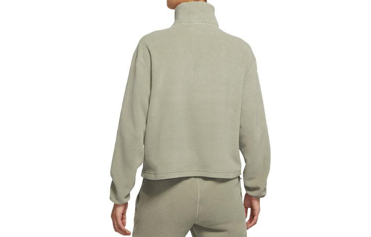Nike Sweatshirts Women's Green Stand Collar Moderate Regular DB1154-320